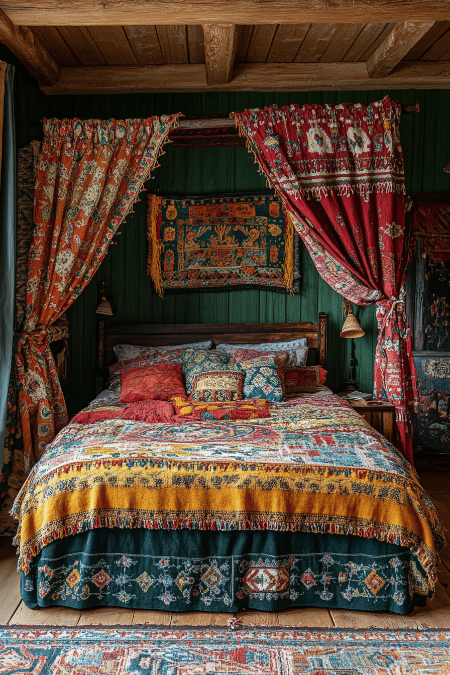 Boho Bedroom with Canopy