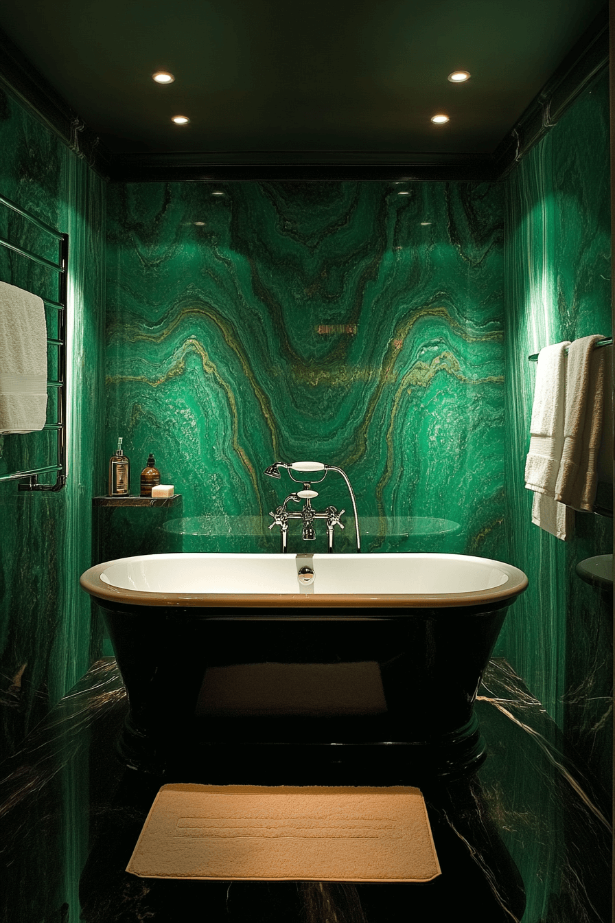 green bathroom