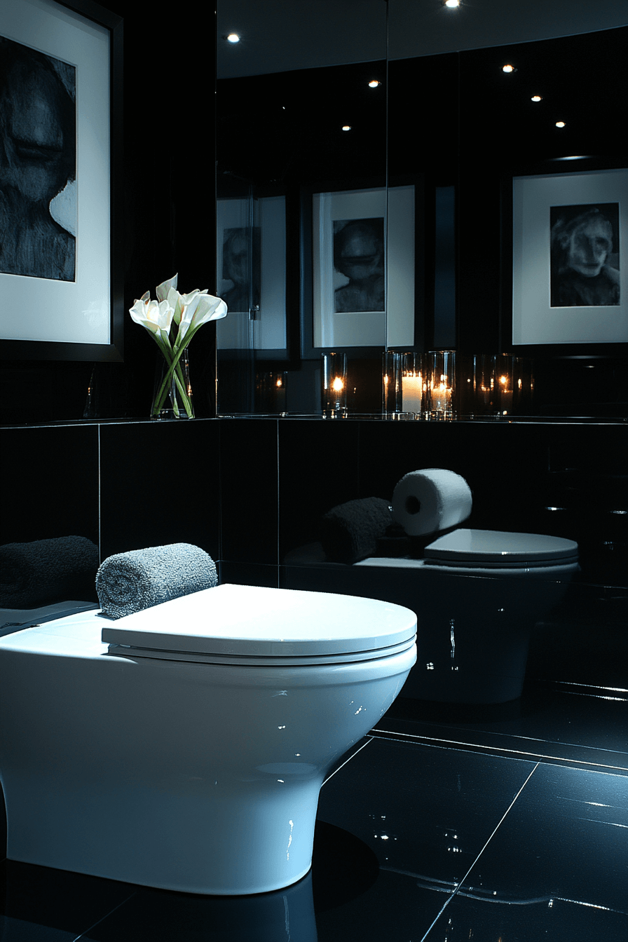 black bathroom