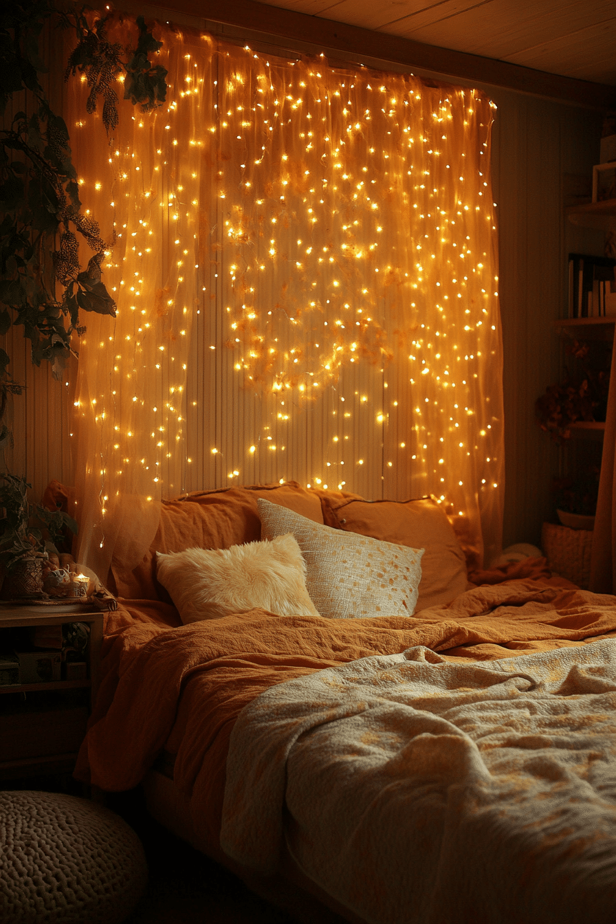 Boho Fairy Lights Bedroom Ideas