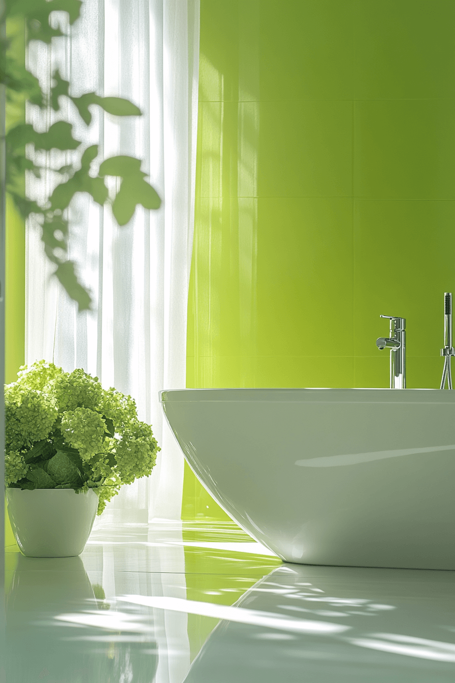 green bathroom