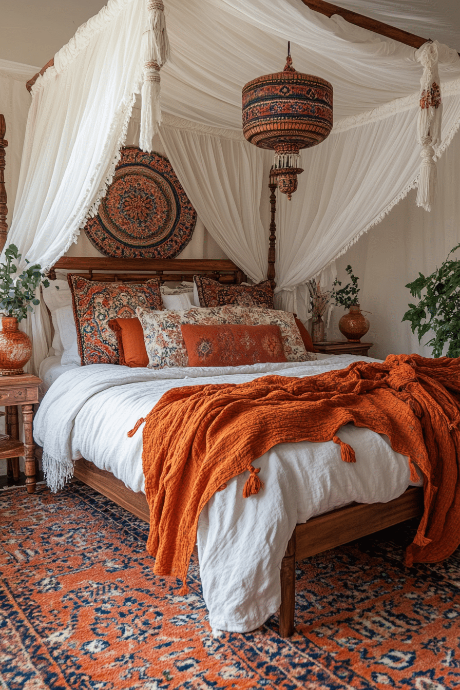 Boho Bedroom with Canopy