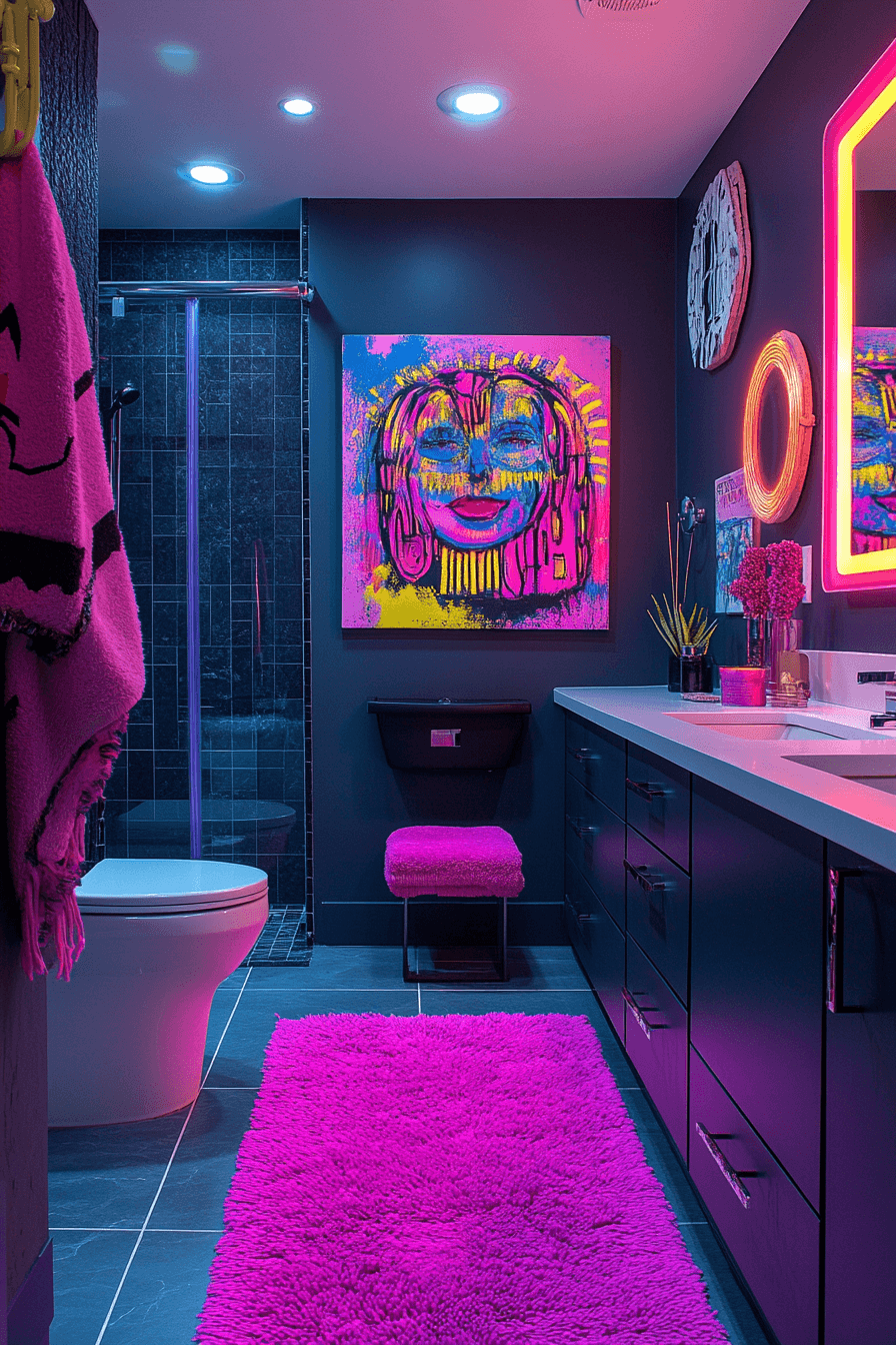 black bathroom