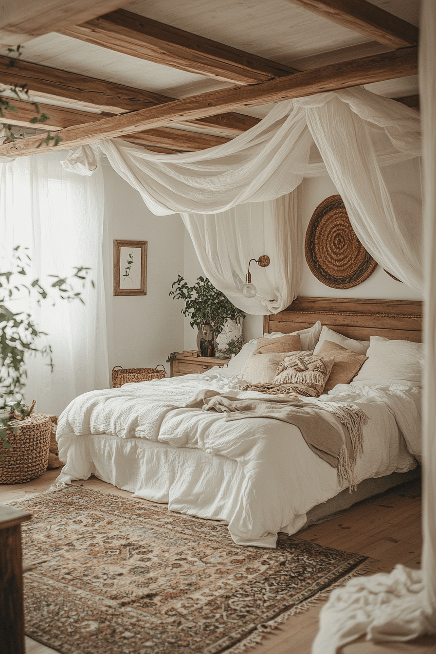 Boho Bedroom with Canopy