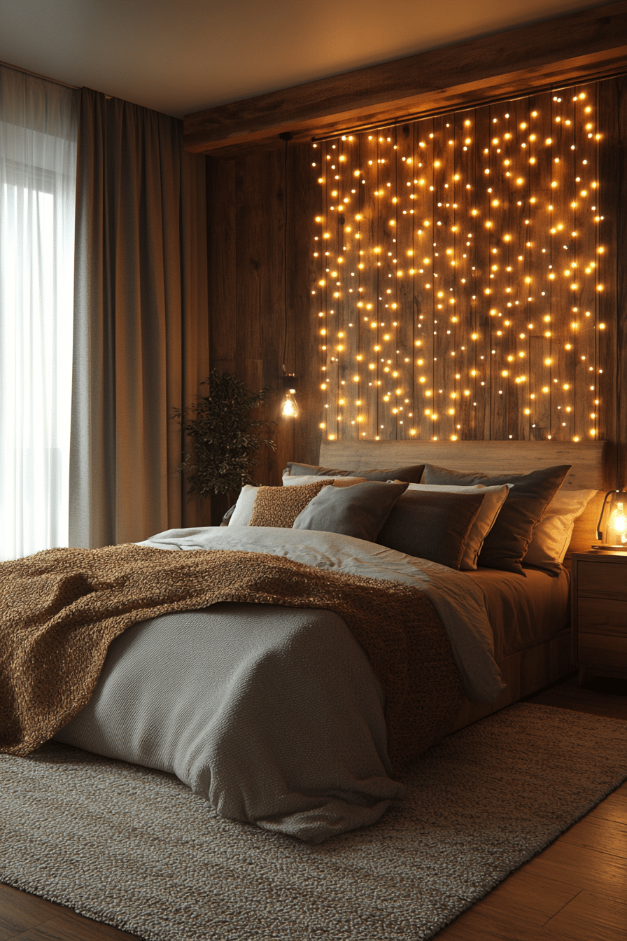 Boho Fairy Lights Bedroom Ideas