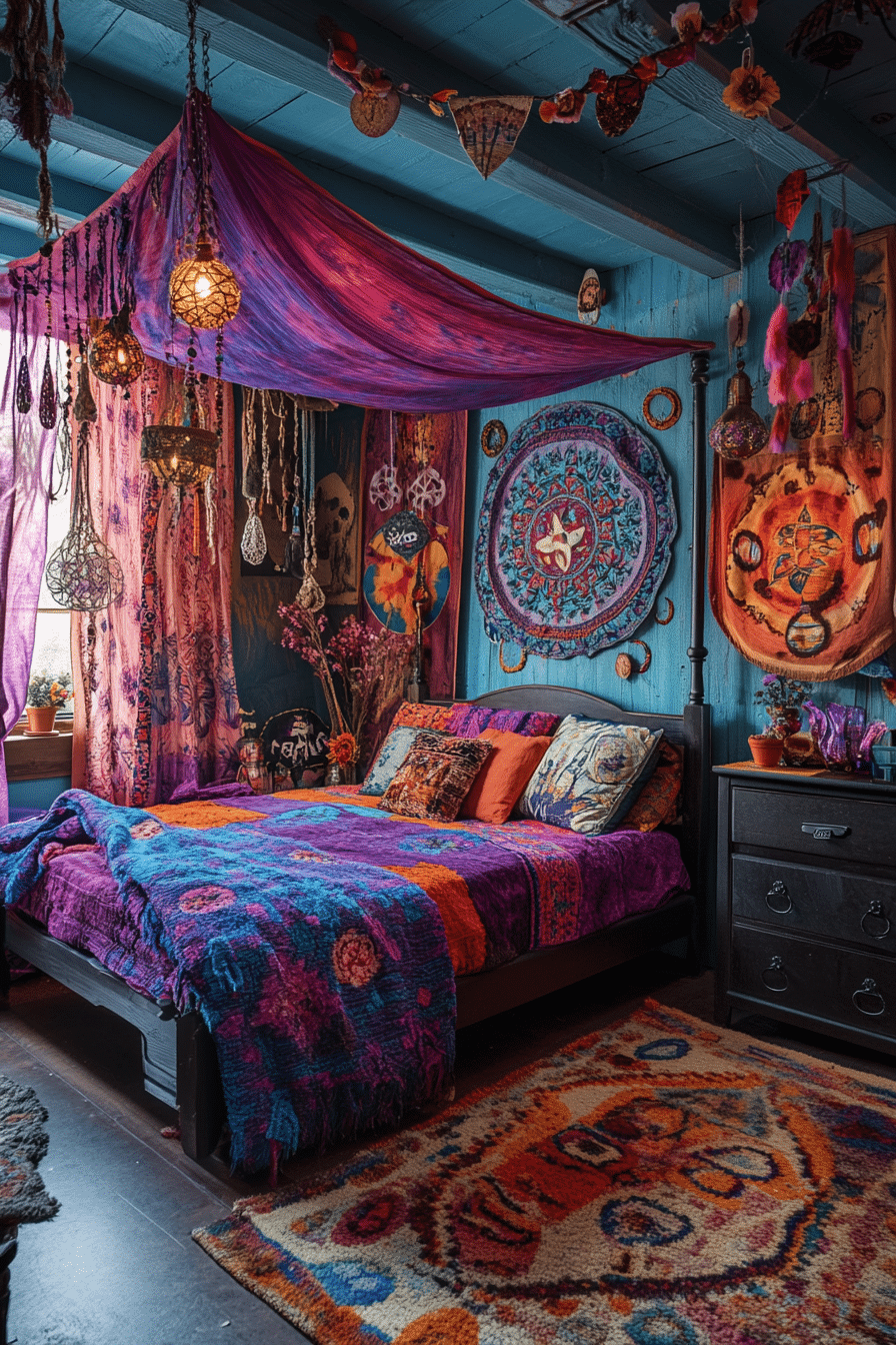 Boho Bedroom with Canopy