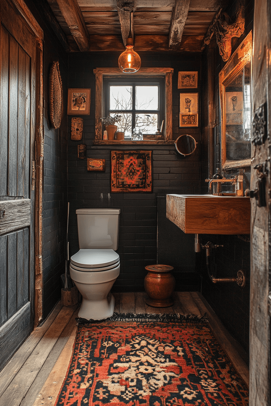 black bathroom