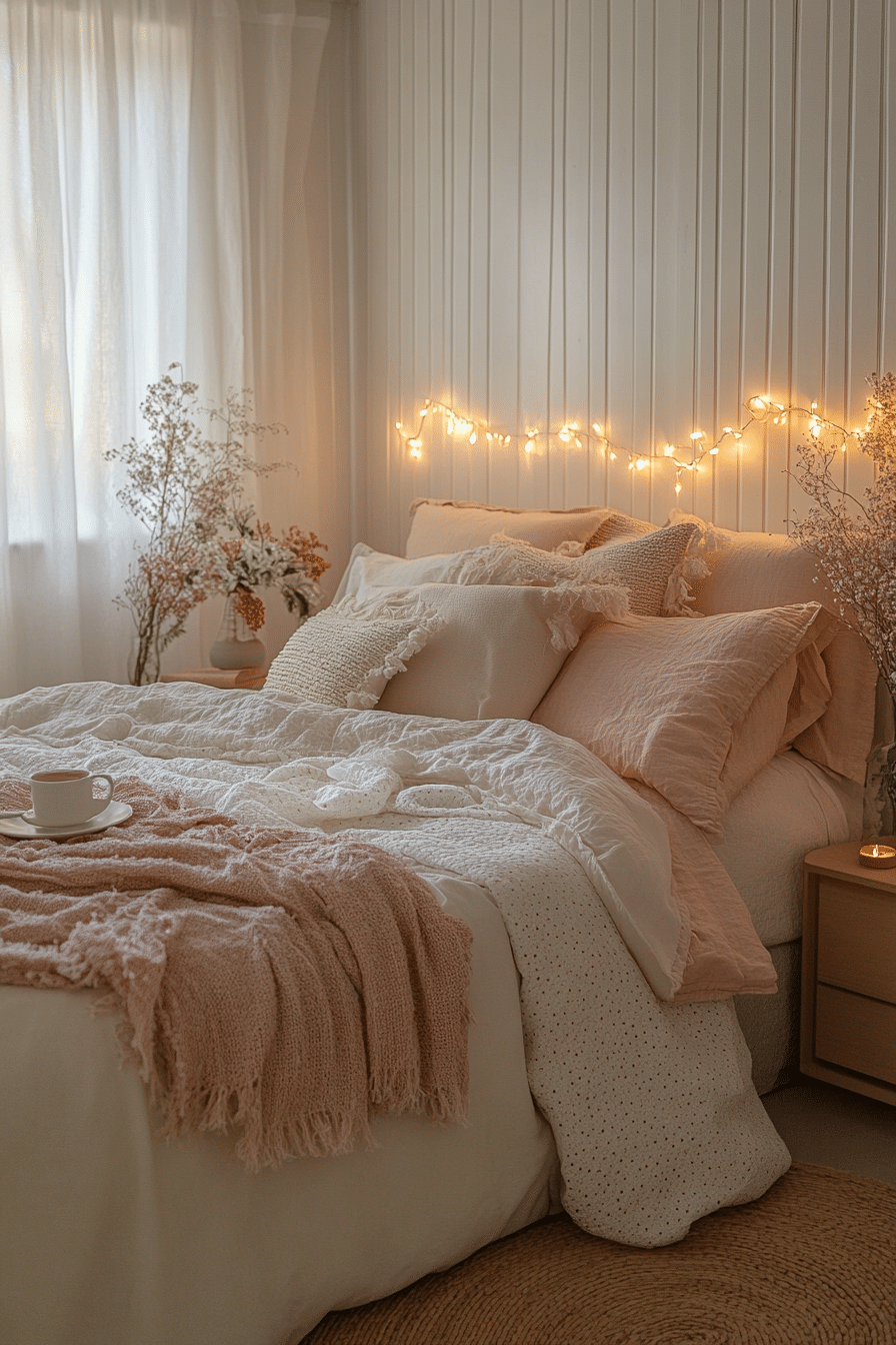 Boho Fairy Lights Bedroom Ideas