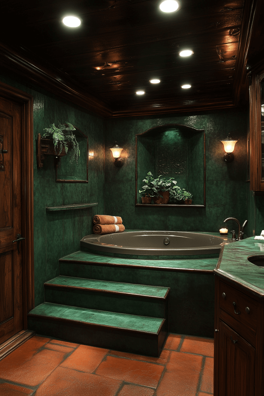 green bathroom