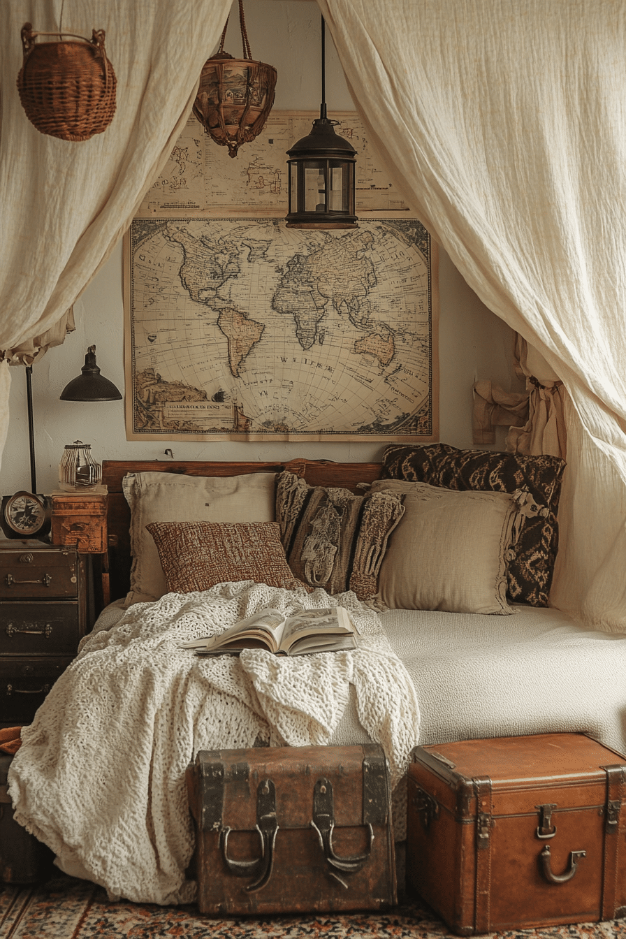 Boho Bedroom with Canopy