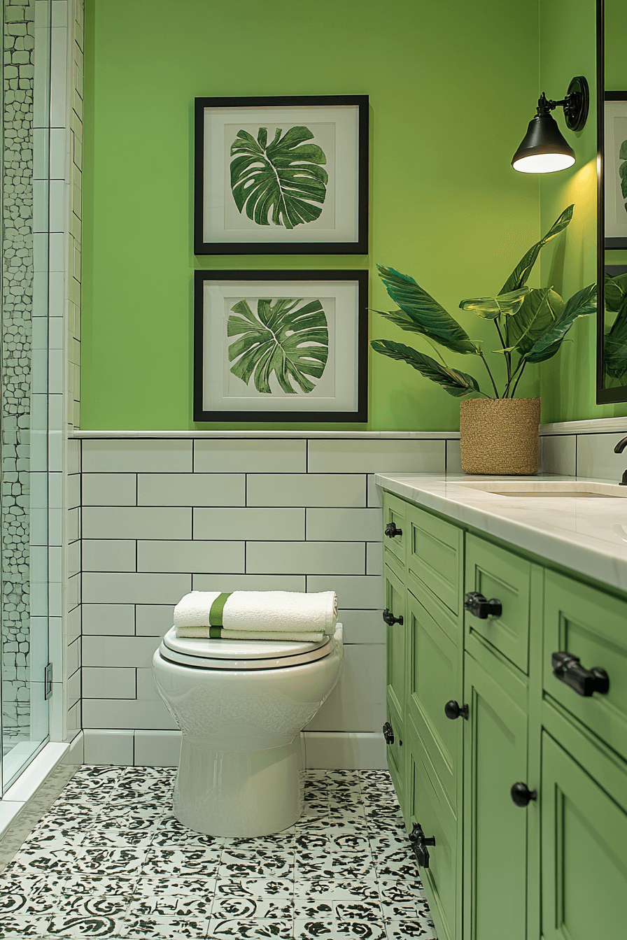 green bathroom