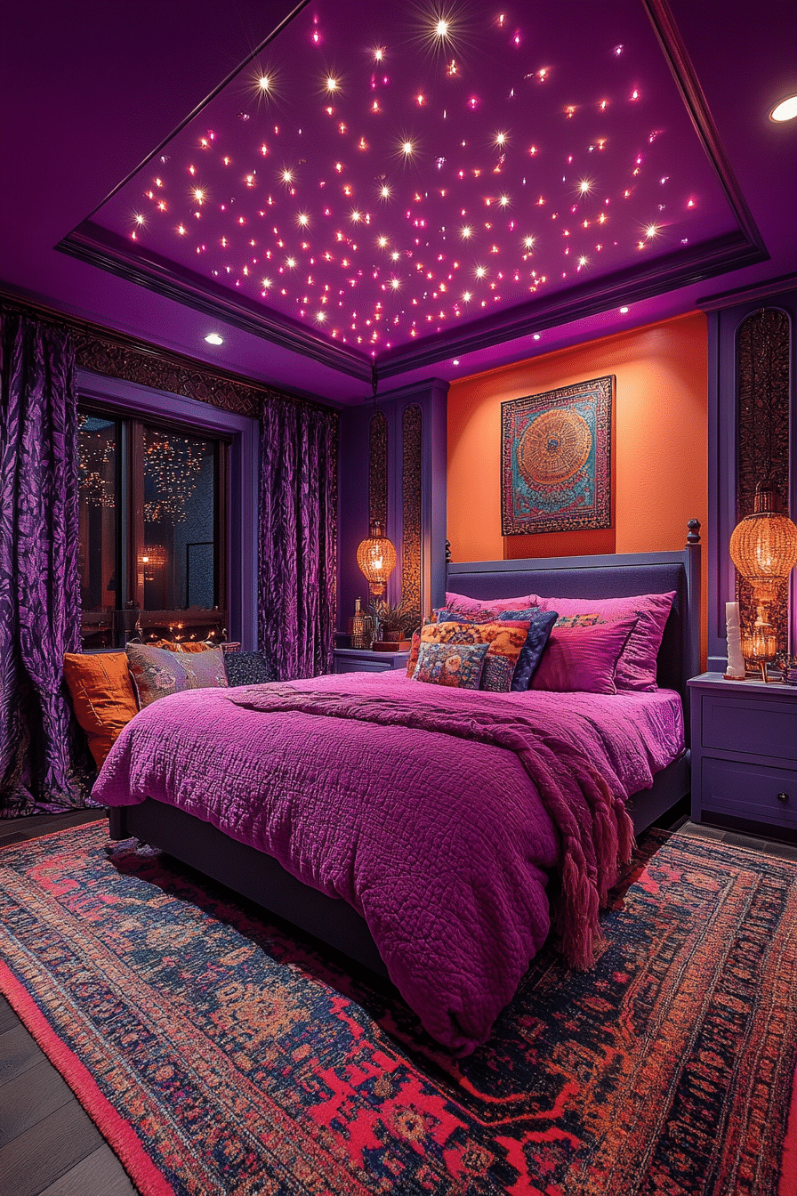 Boho Fairy Lights Bedroom Ideas