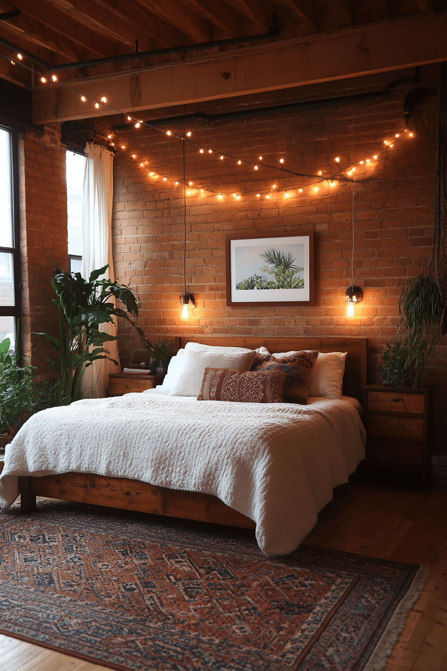 Boho Fairy Lights Bedroom Ideas