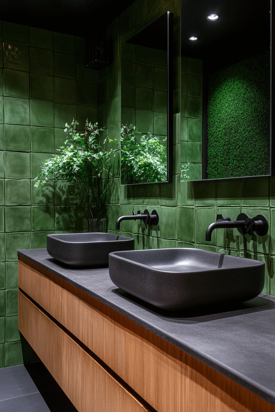 green bathroom