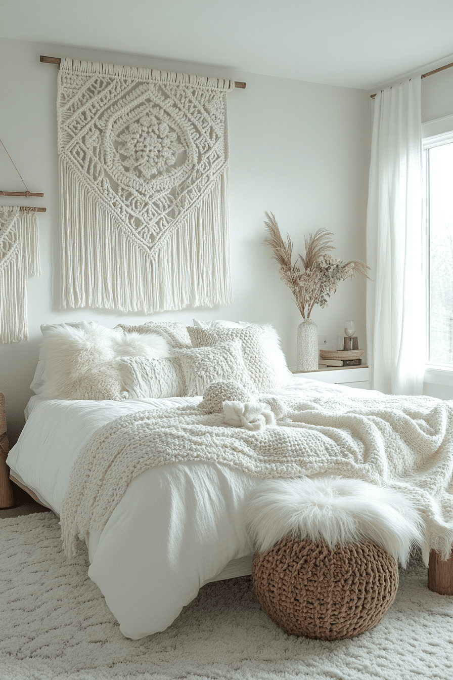 Monochrome Boho Bedroom