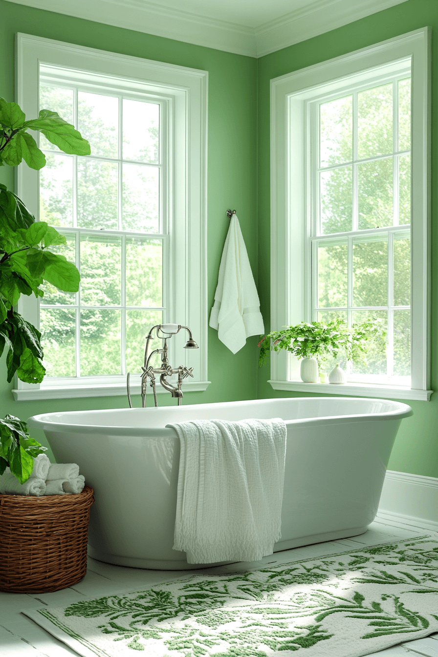 green bathroom