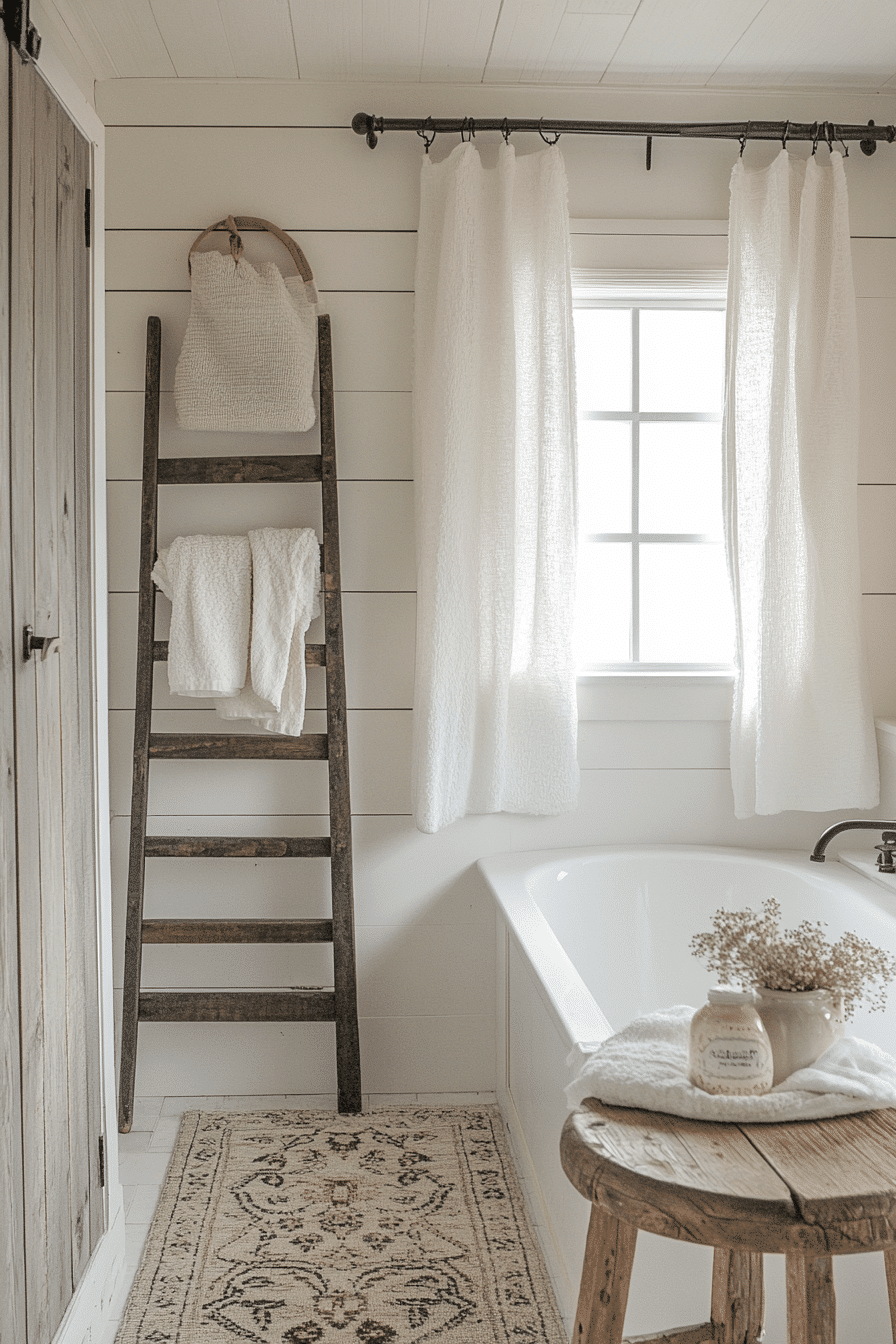 Small Bathroom With Tub And Shower Combo Farmhouse