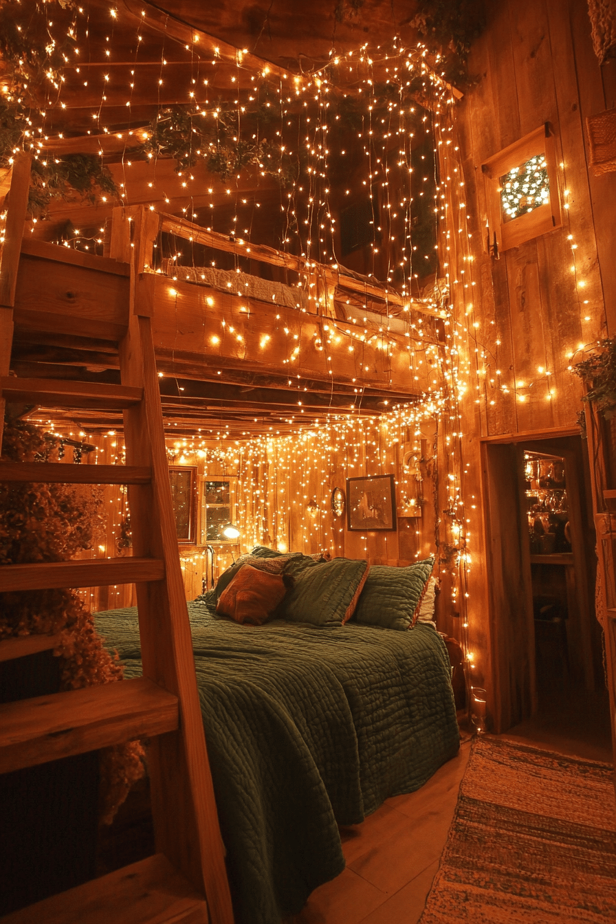 Boho Fairy Lights Bedroom Ideas