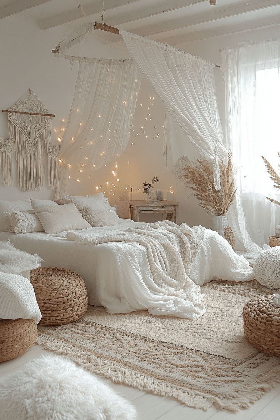 Monochrome Boho Bedroom