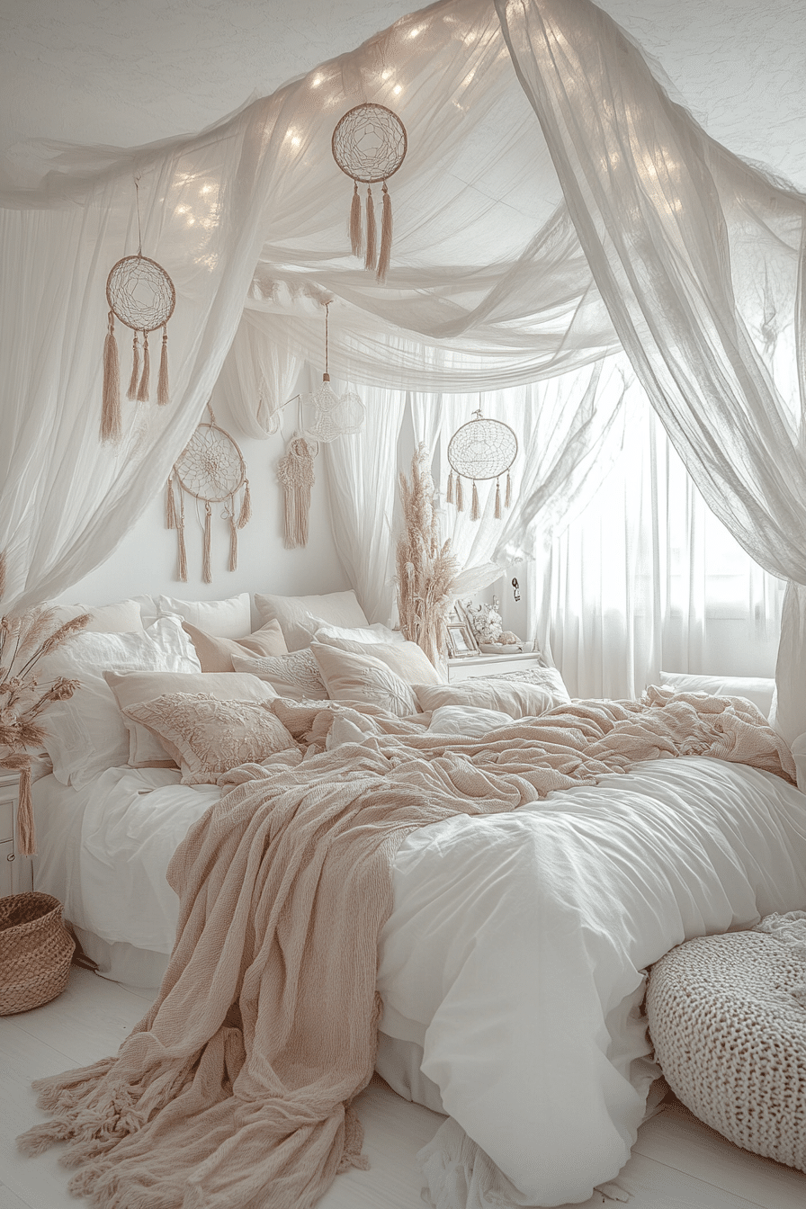 Boho Bedroom with Canopy