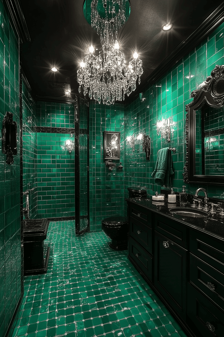 green bathroom