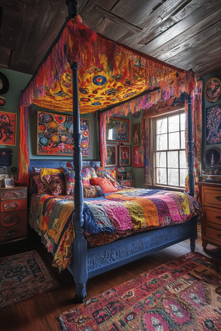 Boho Bedroom with Canopy