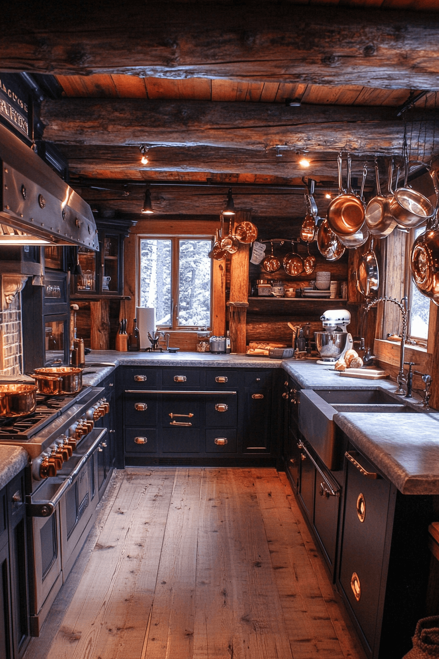 log home kitchens