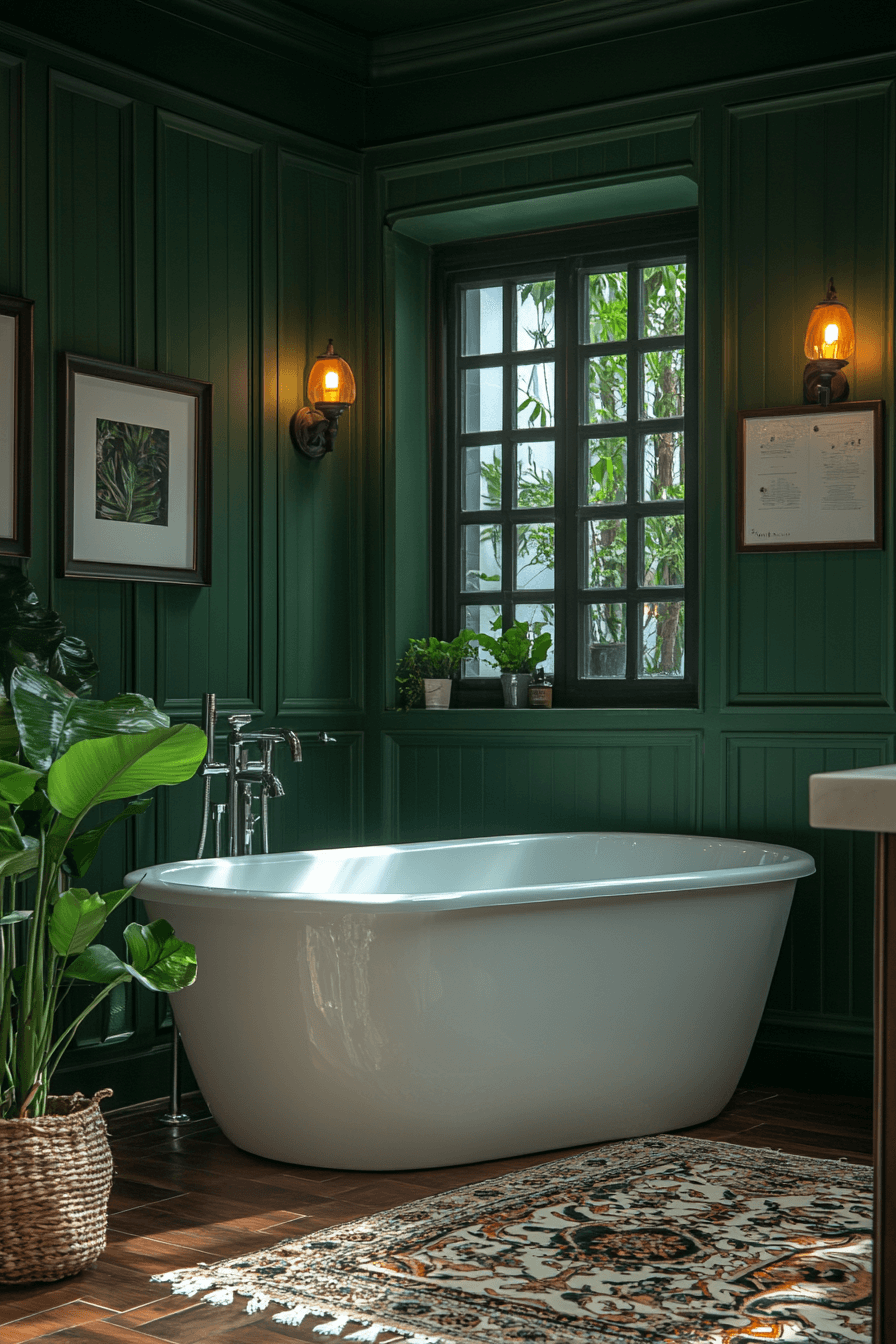 green bathroom