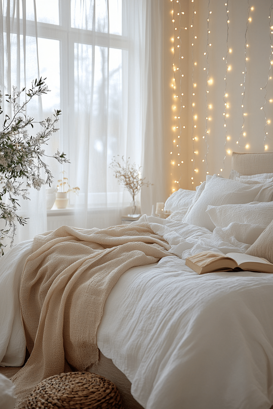 Boho Fairy Lights Bedroom Ideas