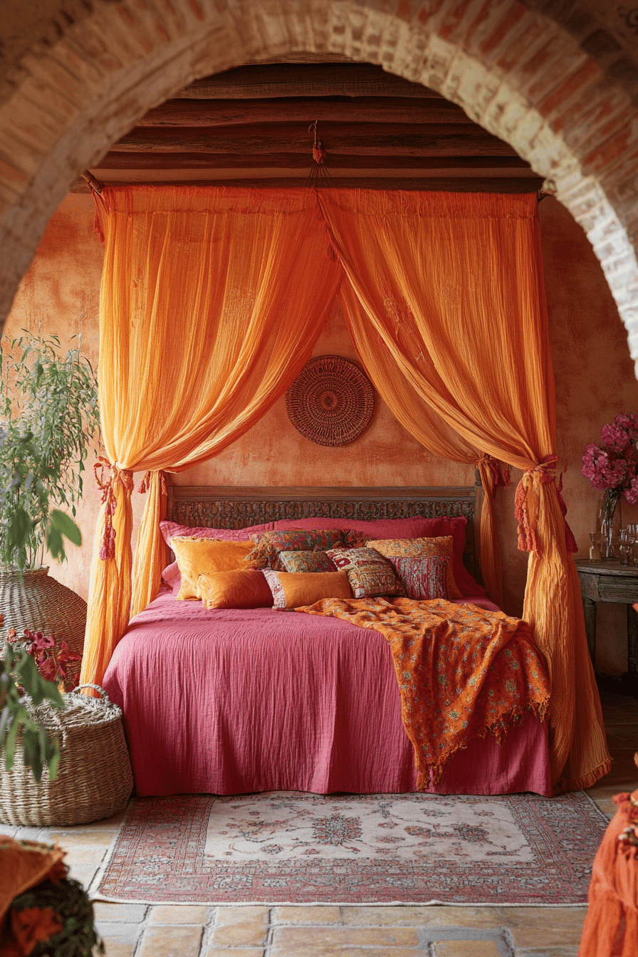 Boho Bedroom with Canopy