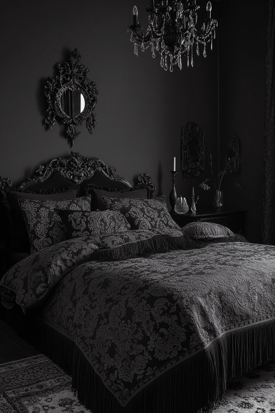 Monochrome Boho Bedroom