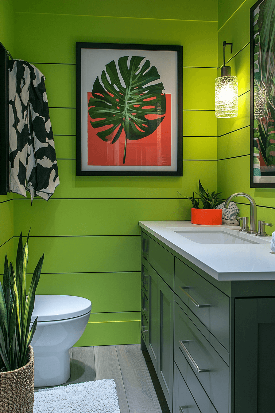 green bathroom