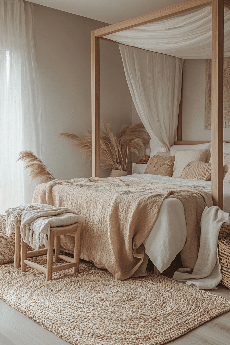 Boho Bedroom with Canopy