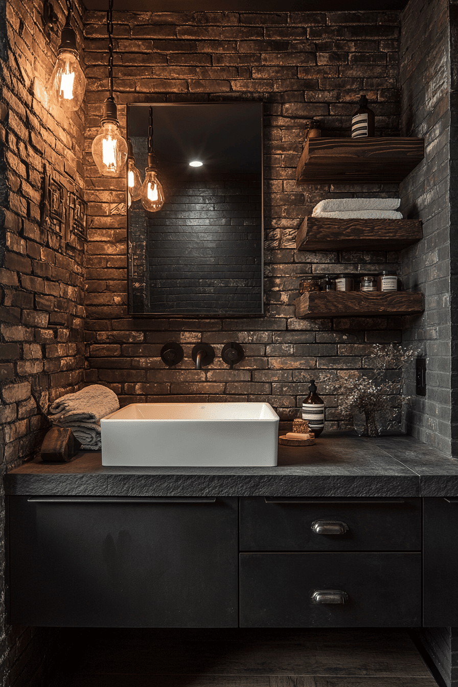 black bathroom