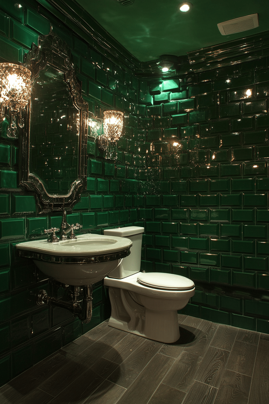 green bathroom