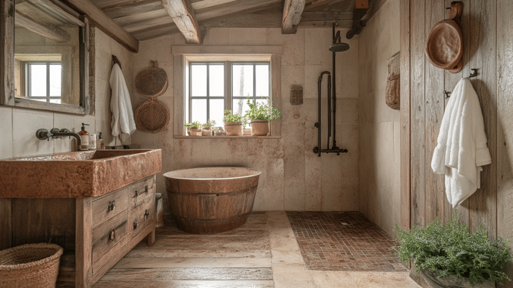 Rustic Wet Room Ideas