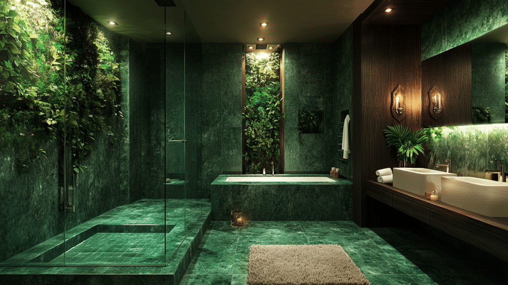 green bathroom