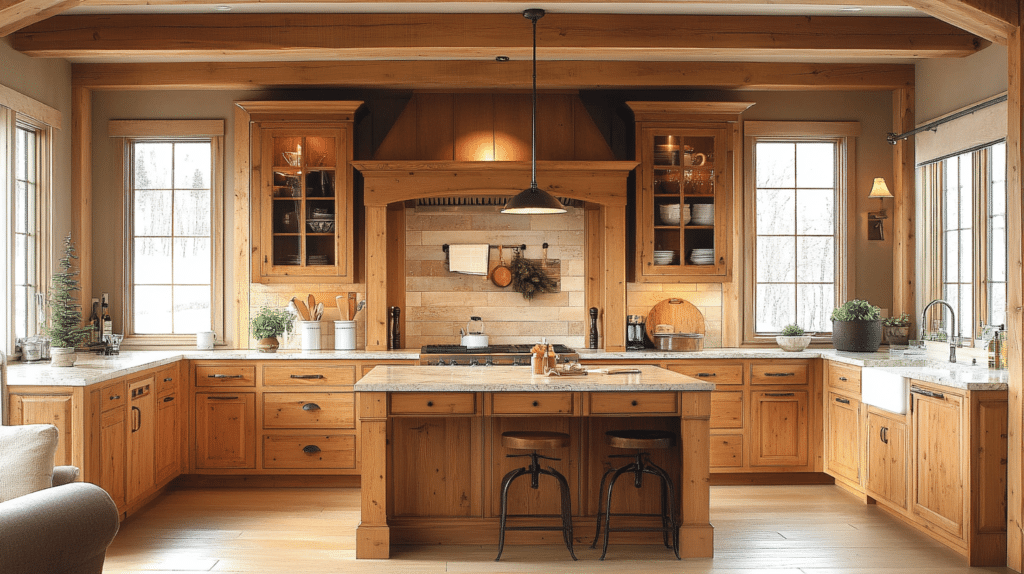log home kitchens