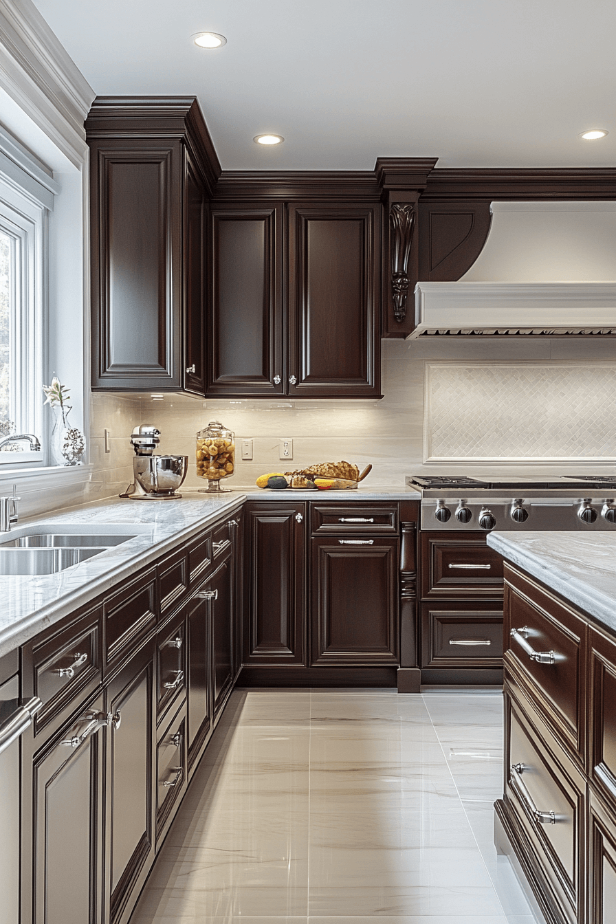 29 Dark Wood Kitchen Cabinets That Bring Strength and Sophistication Together dark wood kitchen cabinets