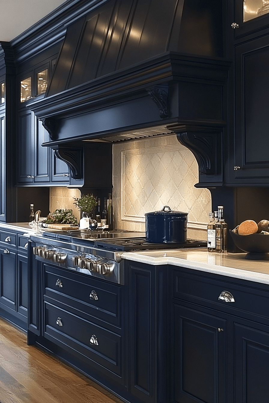 29 Navy Blue Kitchen Cabinets Inspirations to Balance Boldness and Beauty navy blue kitchen cabinets