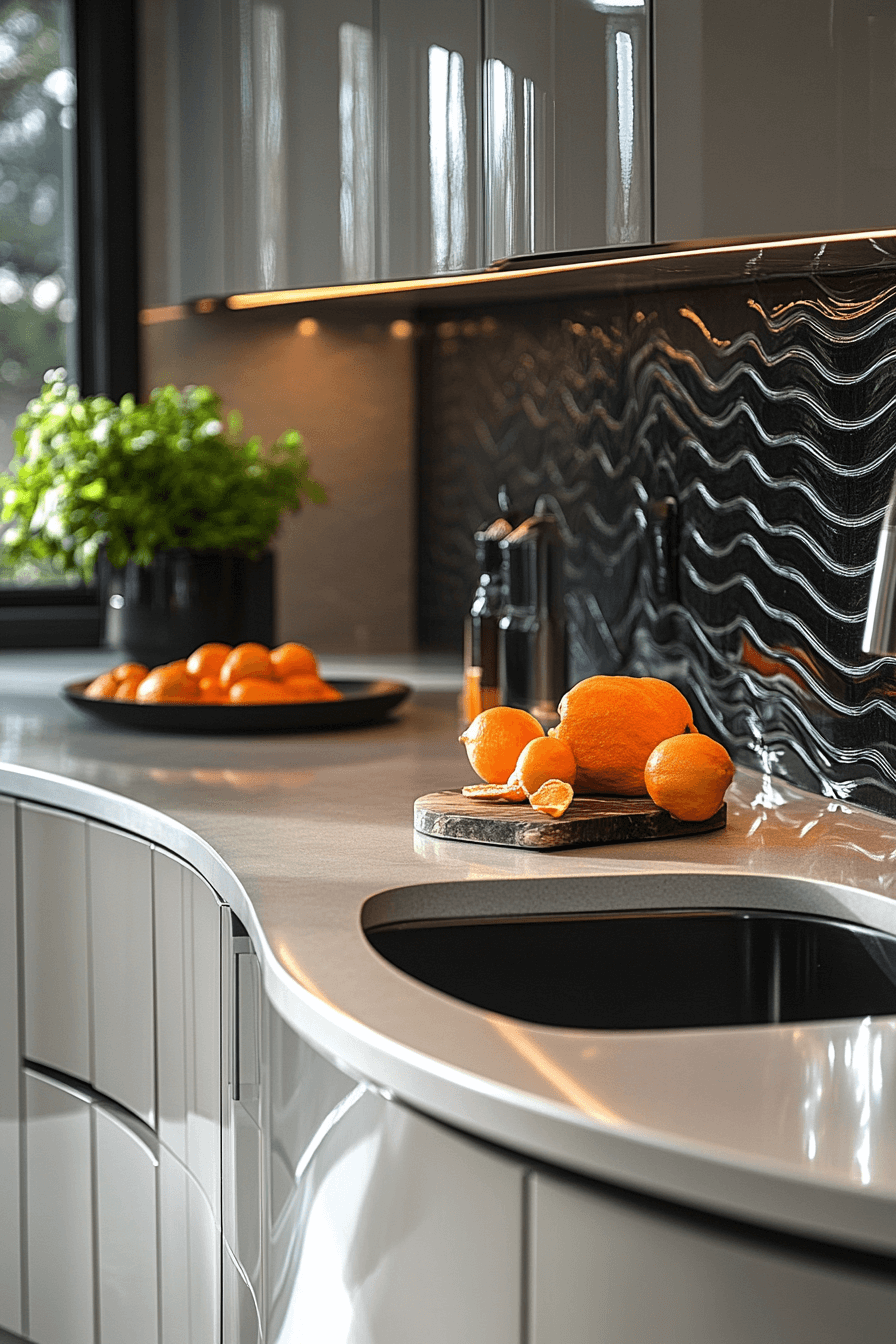greige kitchen cabinets