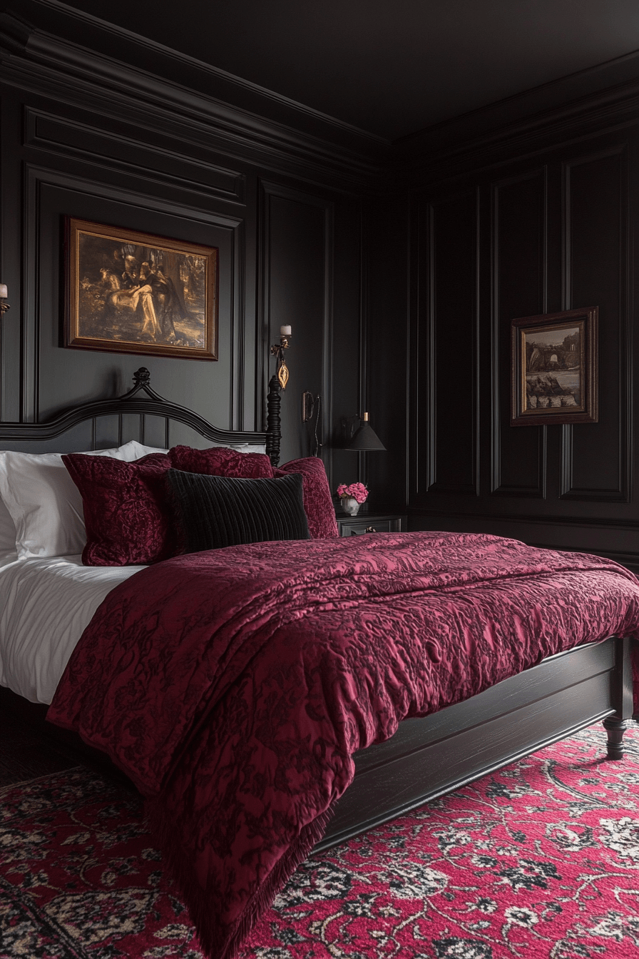 Red and black bedroom ideas
