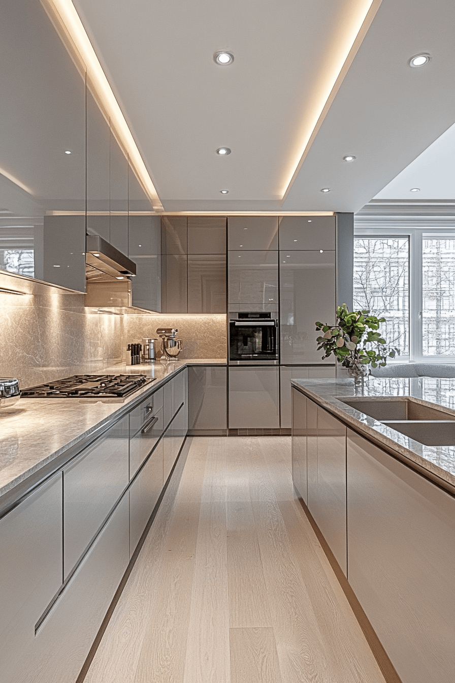 light gray kitchen cabinets