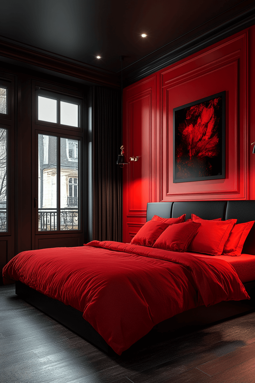 Red and black bedroom ideas