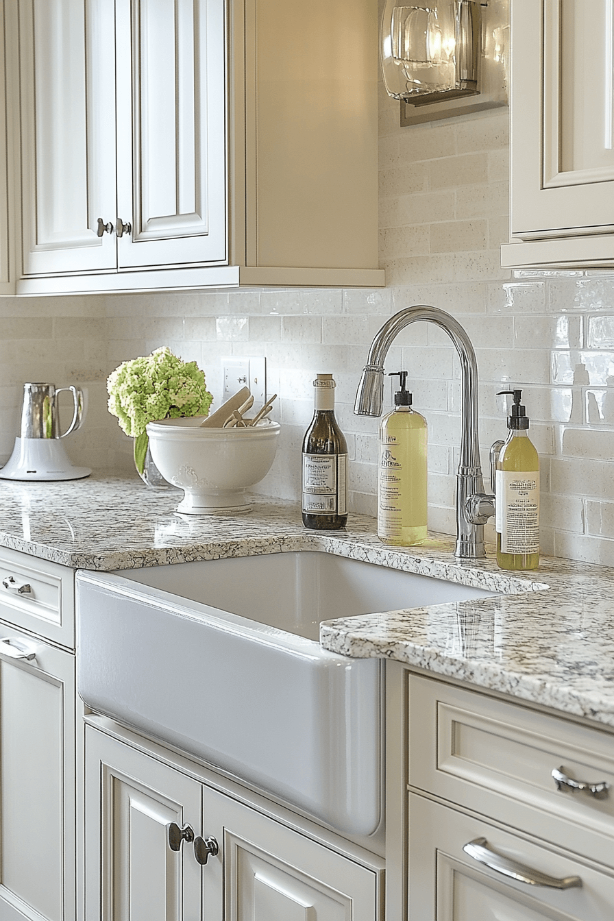 antique white kitchen cabinets