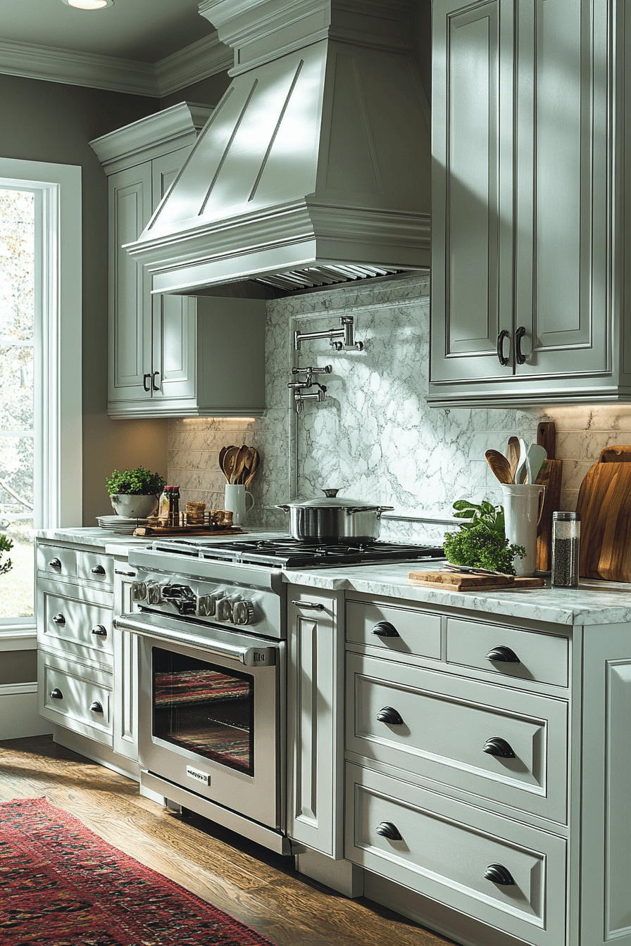 light gray kitchen cabinets