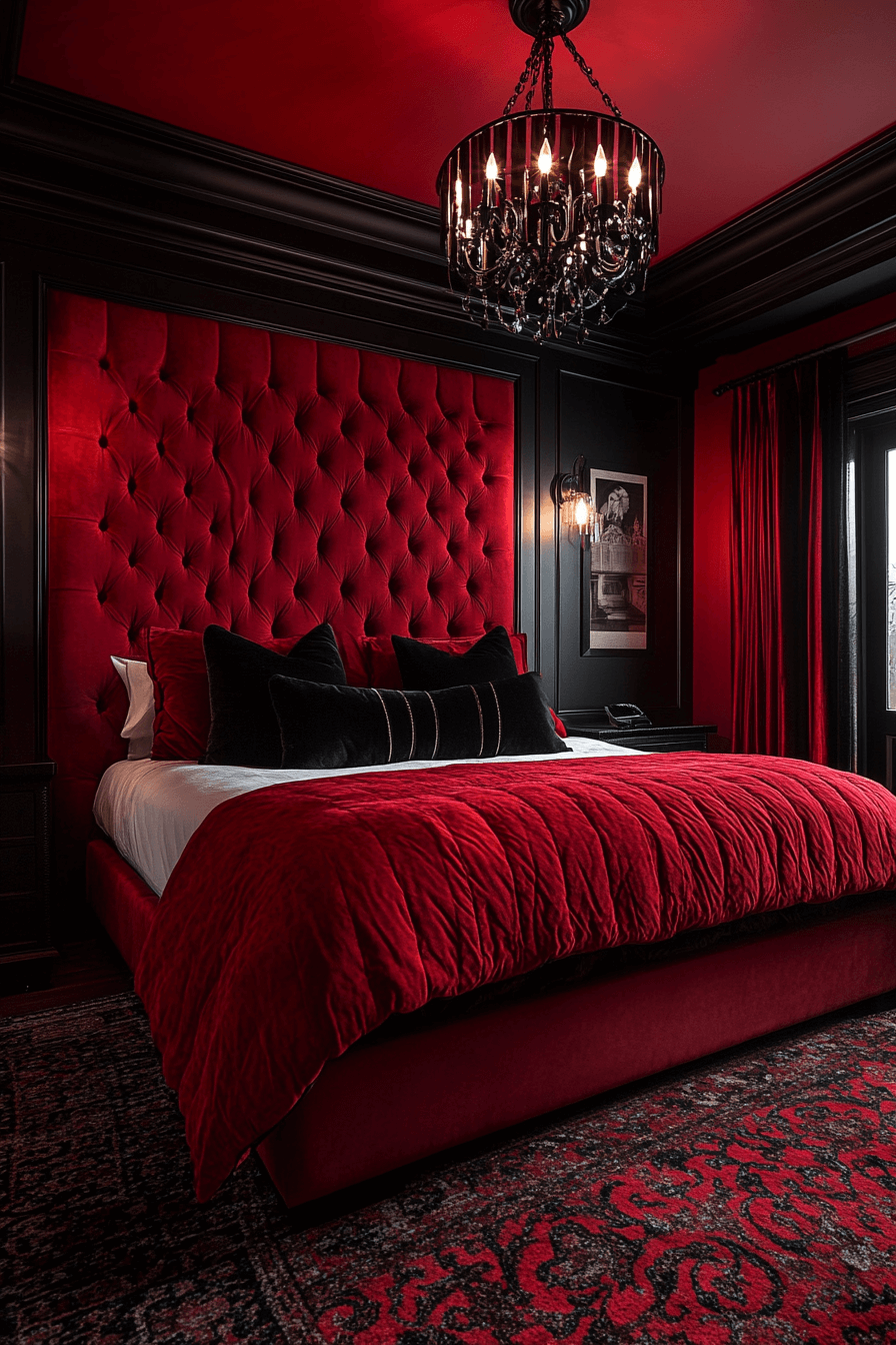 Red and black bedroom ideas