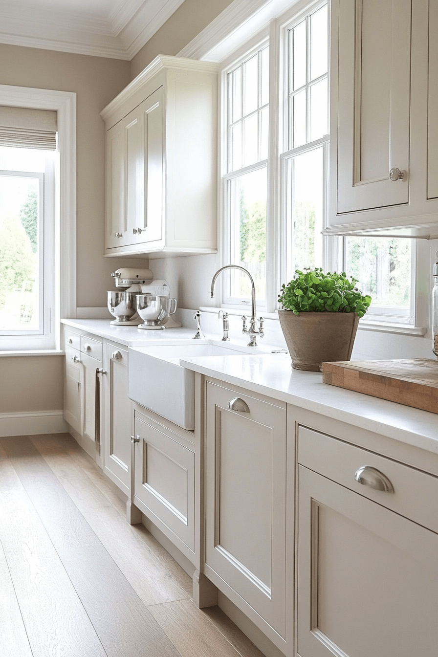 antique white kitchen cabinets