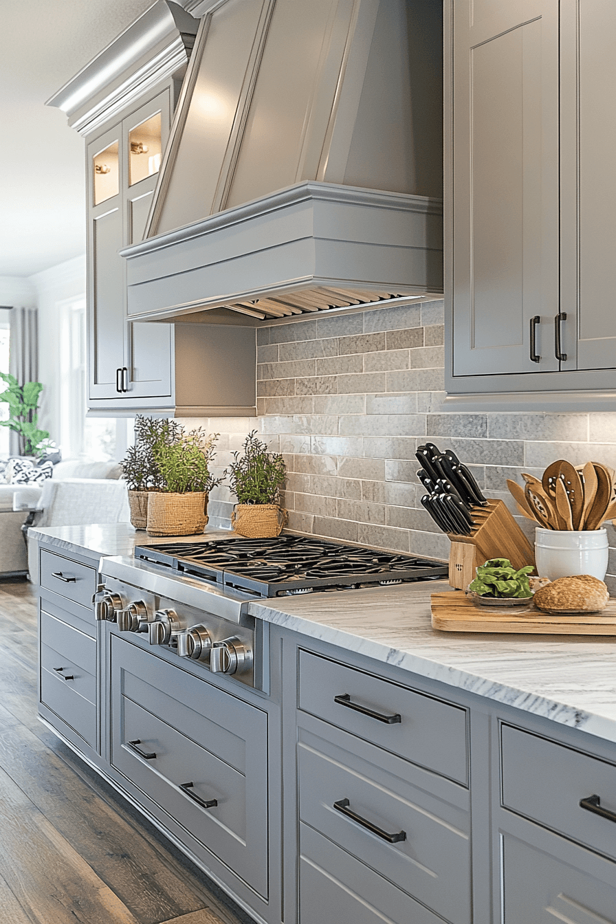 light gray kitchen cabinets