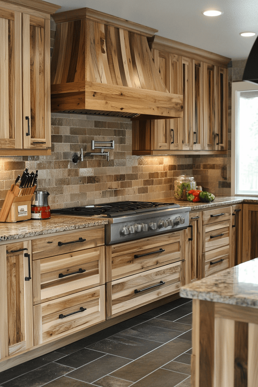 natural wood kitchen cabinets